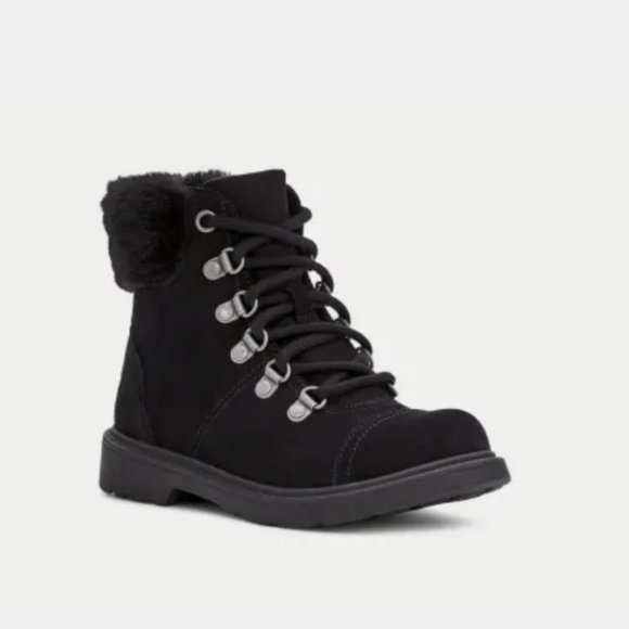 UGG Kids Black Boots - Picture 1 of 9